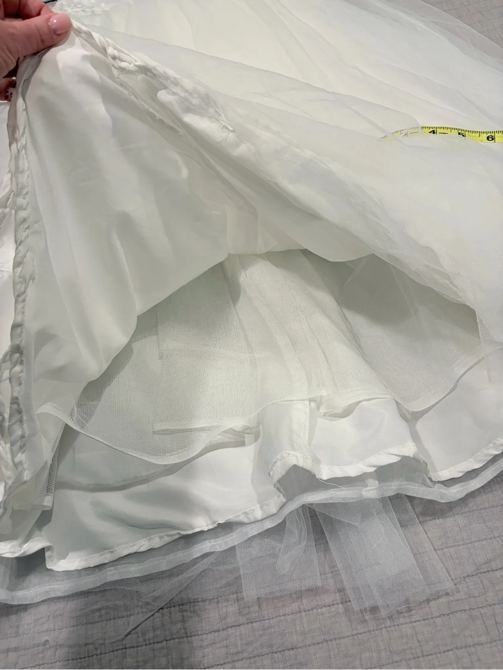 White Lace & Tulle Flower Girl Dress Girls Size 8/10